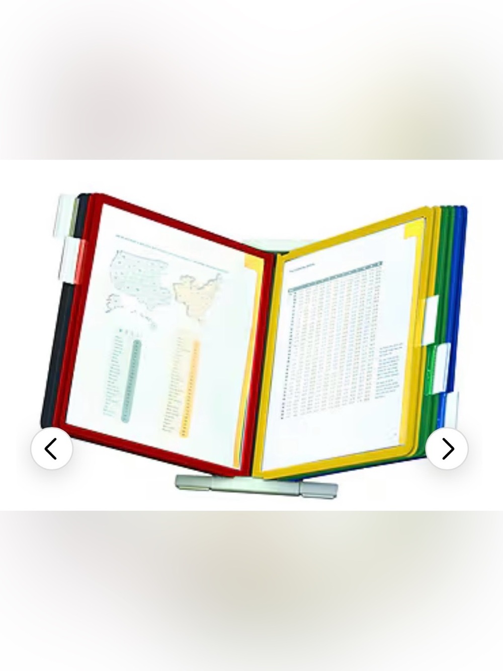 Instaview Multi-Color Desktop Reference File Holder - Home Office